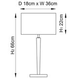  Endon 56707 - Stona lampa MORETO 1xE27/60W/230V sjajni hrom/siva | Eponuda.com