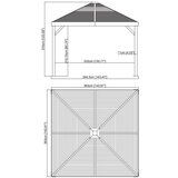 SOJAG - Aluminijski premium paviljon Valencia - 363x363x310 cm - 13 18 m² | shoptok.hr