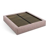 Micadoni Svijetlo ružičasti tapecirani bračni krevet s prostorom za odlaganje s podnicom 140x200 cm Simon – | shoptok.hr