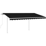vidaXL Automatska tenda sa senzorom za vjetar LED 4 5 x 3 m antracit | shoptok.hr