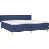  Box spring postelja z vzmetnico modra 200x200 cm blago, (20897050) | Shoptok.si