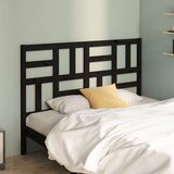  Posteljno vzglavje črno 126x4x104 cm trdna borovina, (20643608) | Shoptok.si
