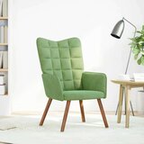 vidaXL Stol za sproščanje svetlo zelen žamet | Shoptok.si