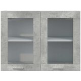 Viseći stakleni ormarić "Lyon" betonsko sivi 80x31x60 cm | Eponuda.com