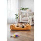 Paws &amp; Whiskers Krevet za kućne ljubimce Kare, 80 × 60 × 17 cm, žuti Cijene