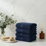 Dark Blue Dark Blue Hand Towel Set (4 Pieces)