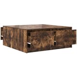  za kavu s ladicama dimljeni hrast 100x100x40 cm | shoptok.hr