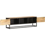 vidaXL TV ormarić s izrezbarenim vratima 130x30x40 cm grubo drvo manga | shoptok.hr