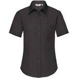 Fruit Of The Loom Black Poplin Shirt With Short Sleeves Cene