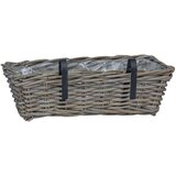  Obesna košara za sadike 2 pcs Siva 48 x 22 x 15 cm Lacak rattan, (5000285950) | Shoptok.si