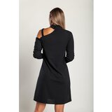 Fenzy Mini Obleka S Kovinskim Detajlom, Črna | Shoptok.si