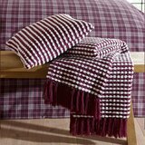 Catherine Lansfield Bordo rdeča odeja 125x150 cm Stab Stitch – | Shoptok.si