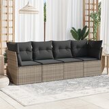 vidaXL 4-dijelni set vrtnih sofa od poliratana s jastucima sivi Cijene