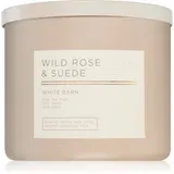 Bath & Body Works Wild Rose & Suede mirisna svijeća 411 g
