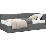 vidaXL Kotni okvir postelje z matrico z vzglavjem 2 pcs Siva Žamet, (5000163067) | Shoptok.si