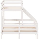  Krevet na kat 80x200/140x200 cm masivna borovina bijela | shoptok.hr