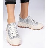 Gemre White-gray sneakers on a thick sole Salsana | shoptok.hr