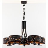 Jupiter 2107- Luster na lancu ARTHUR 5xE27/15W/230V crna/narandžasta/dekor mramora | Eponuda.com