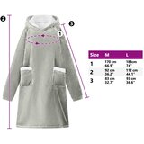  Deka majica s kapuljačom Siva L Flis i flanel | shoptok.hr