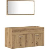  4-dijelni set kupaonskog namještaja käsityöläinen tammi Smeđa 90 x 38.5 x 46 cm | shoptok.hr