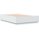  Okvir kreveta s LED svjetlima bijeli 150 x 200 cm drveni | Eponuda.com