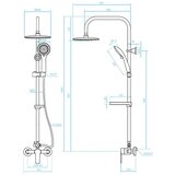 KUCHINOX Set za tuš Enna s miješalicom za tuš kadu, krom | shoptok.hr