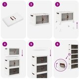 vidaXL Složiva kutija za pohranu s kotačima 5nivoa 75 L 64x40x179 cm | shoptok.hr