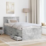  Krevet na dan Beton siva i crna 100 x 200 cm Konstruirano drvo | shoptok.hr