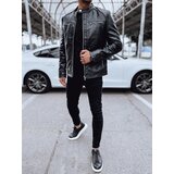 DStreet Kurtka męska skórzana czarna | Shoptok.si