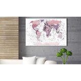  Slika na plutenoj podlozi - Pink Frontiers [Cork Map] 90x60 | shoptok.hr