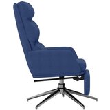  Stol za sproščanje z oporo za noge modro blago, (20699352) | Shoptok.si