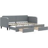  Dnevni krevet na razvlačenje svjetlosivi 80 x 200 cm od tkanine | shoptok.hr