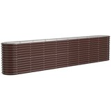 Furnova Visoka greda iz prašno premazanega jekla 332x40x68 cm rjava, (21921048) | Shoptok.si