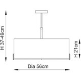  Endon 95834 - Luster na štapu HAYFIELD 3xE27/40W/230V mat hrom/bež | Eponuda.com