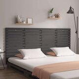 Zidno uzglavlje sivo 206x3x91,5 cm od masivne borovine | shoptok.hr