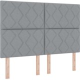  Vzglavje z LED lučmi z vzglavjem Svetlo siva 144 cm blago, (5000142561) | Shoptok.si