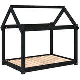 vidaXL Pasja postelja črna 101x70x90 cm trdna borovina | Shoptok.si