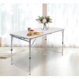  Folding Camping Table Set 4 Chairs Gray | shoptok.hr