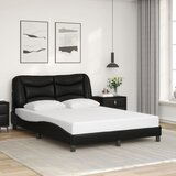 Maison Chic Posteljni okvir - Dvoposteljna postelja - Zakonska postelja z vzglavjem črn 140x190 cm umetno usnje-J15985, (21769291) | Shoptok.si