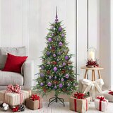 vidaXL Umetno Zložljivo Božično Drevo Zelena 150 cm PE in PVC | Shoptok.si