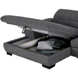 CARRYHOME KOTNA SEDEŽNA GARNITURA, tkanina temno siva | Shoptok.si