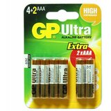 Gp Baterija GP ultra alkalna LR03 AAA 4+2 Cene