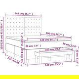 Box spring postelja z vzmetnico taupe 140x200 cm blago | Shoptok.si