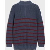 Sinsay Pamučni džemper half-zip na pruge | shoptok.hr