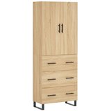 vidaXL Visoka komoda sonoma hrast 69,5x34x180 cm inženirski les, (20805924) | Shoptok.si