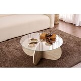 Hanah home Aeris - Travertine, Transparent TravertineTransparent Coffee Table | ePonuda.com