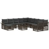 vidaXL Vrtna sedežna garnitura 12 pcs Siva in temno siva poli ratan, (5000270357) | Shoptok.si