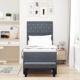  s opruga kutije Tamno siva 200 x 80 cm Baršun | shoptok.hr