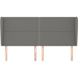  Uzglavlje s ušima tamnosivo 183x23x118/128 cm od tkanine | shoptok.hr