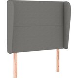 The Living Store vzglavje z ušesi temno sivo 83x23x118/128 cm blago - vzglavje, (21418810) | Shoptok.si